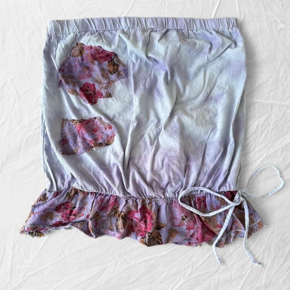 Y2K Mossimo Supply lilac floral tube top